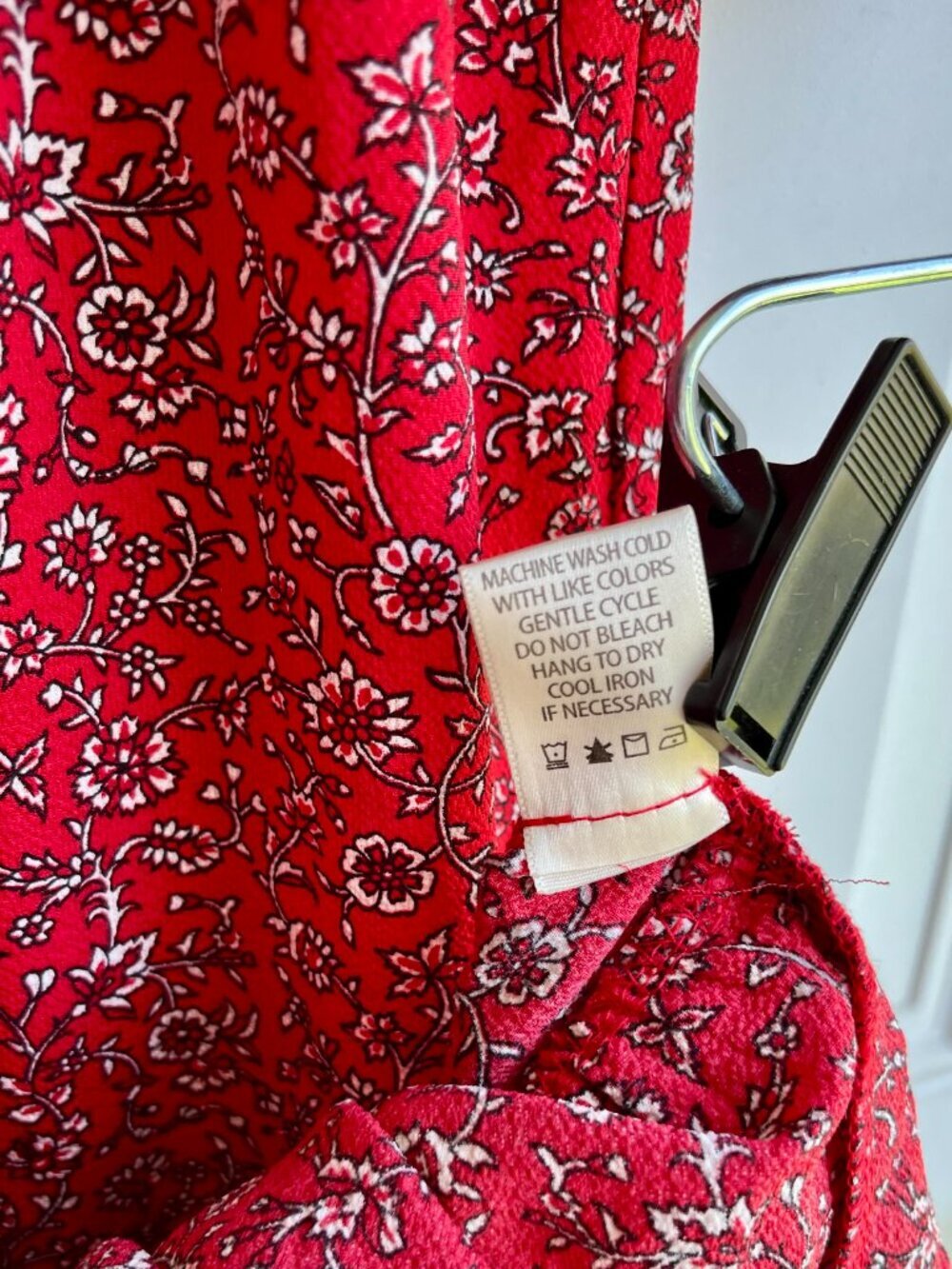 NWT Max Studio Red Floral Smocked Midi Dress Cottagecore Boho Comfy Flowy XL - Picture 8 of 11